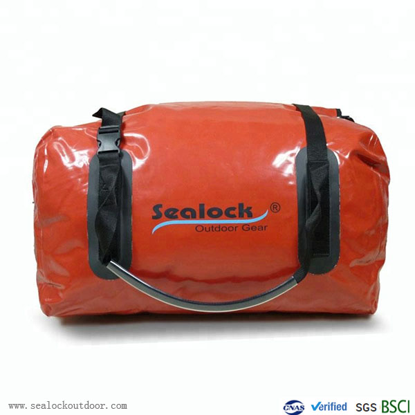 80Liter Rezistent la apă Duffel Sac Cu roșu Pvc